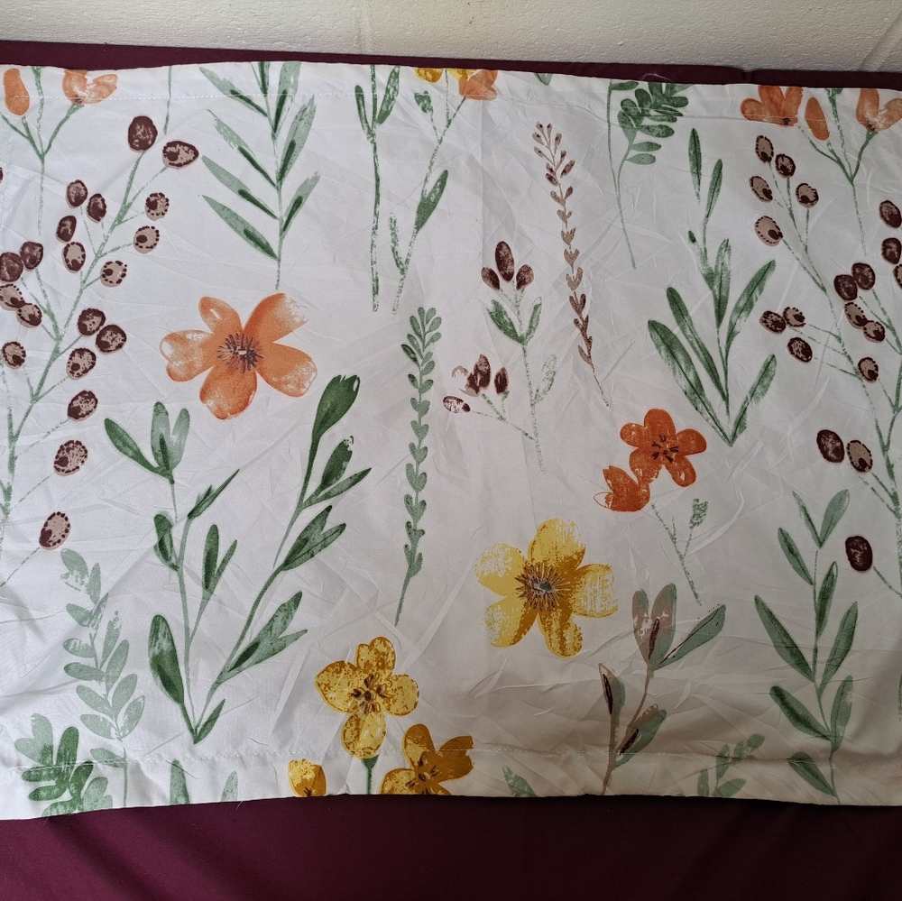 2pc set floral design standard size pillow sham.